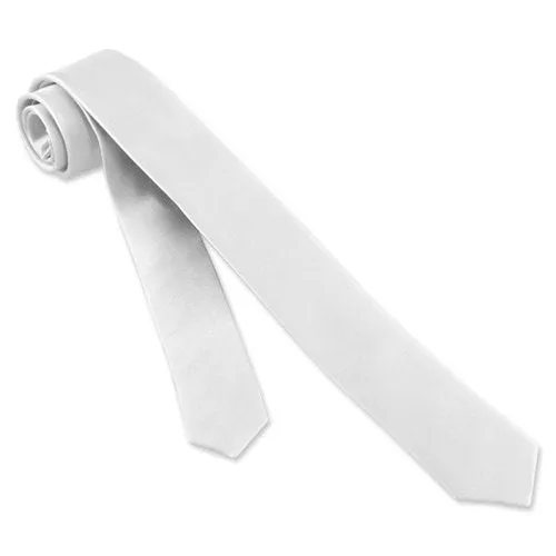 100% Silk Handmade Woven Tie Mens & Boys Necktie - 45 Colors - 4 Sizes Available, Wedding Day White, Regular