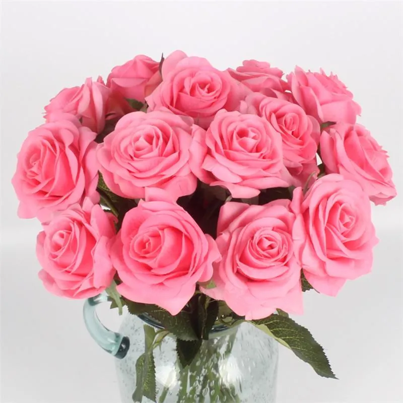 11pcs Artificial Realistic Rose Bouquet