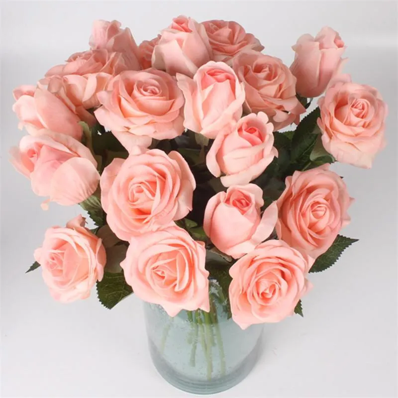 11pcs Artificial Realistic Rose Bouquet