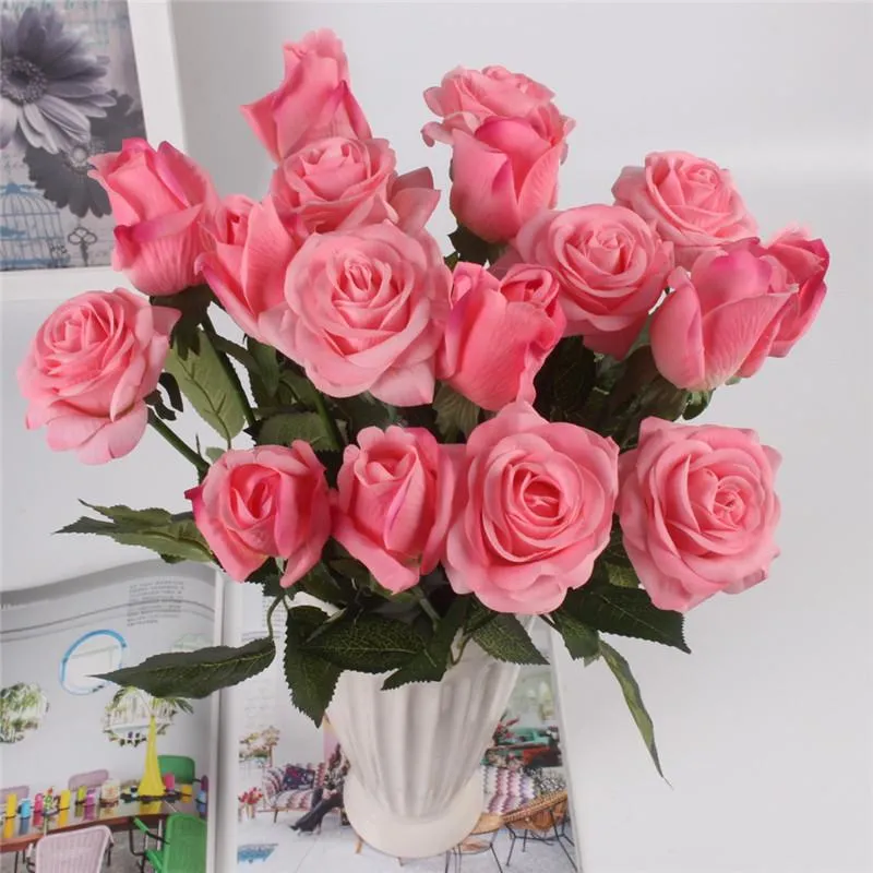 11pcs Artificial Realistic Rose Bouquet