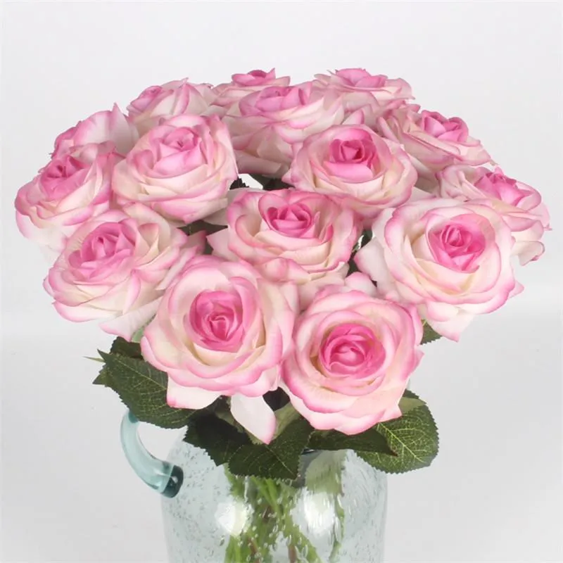 11pcs Artificial Realistic Rose Bouquet