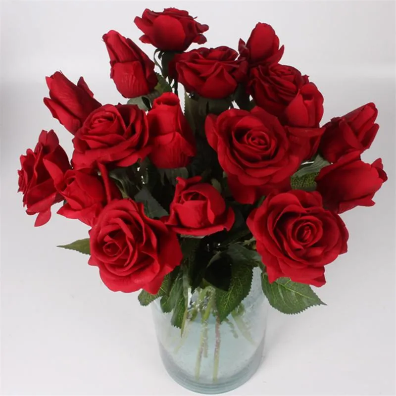 11pcs Artificial Realistic Rose Bouquet