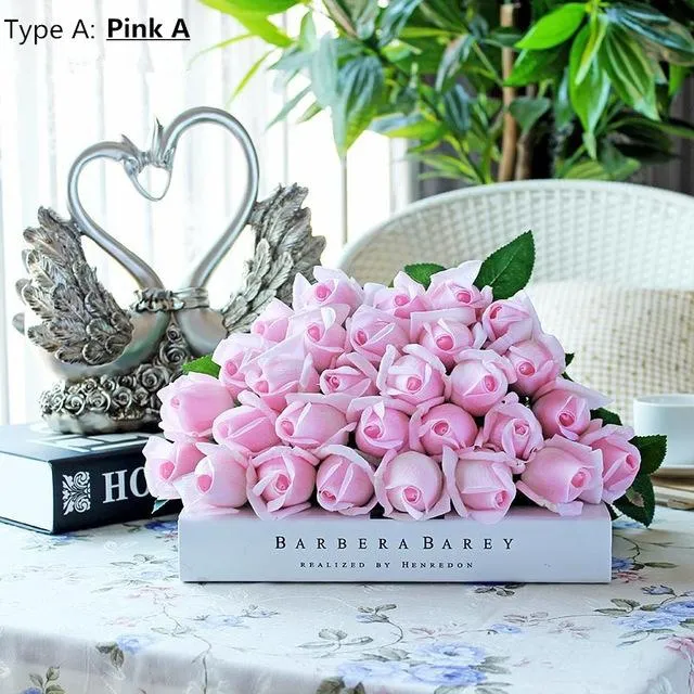 11pcs Artificial Realistic Rose Bouquet