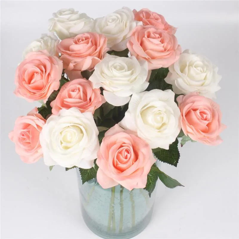 11pcs Artificial Realistic Rose Bouquet