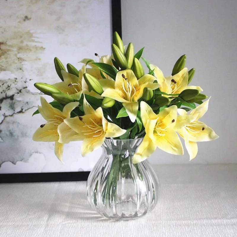 11pcs Realistic Artificial Lily