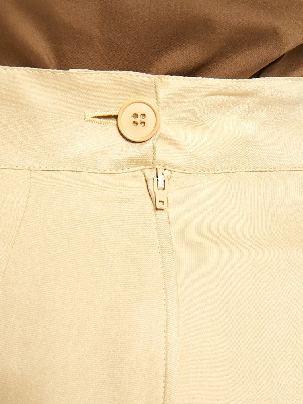 1990s silk cream-coloured skirt with side fastening by Genny