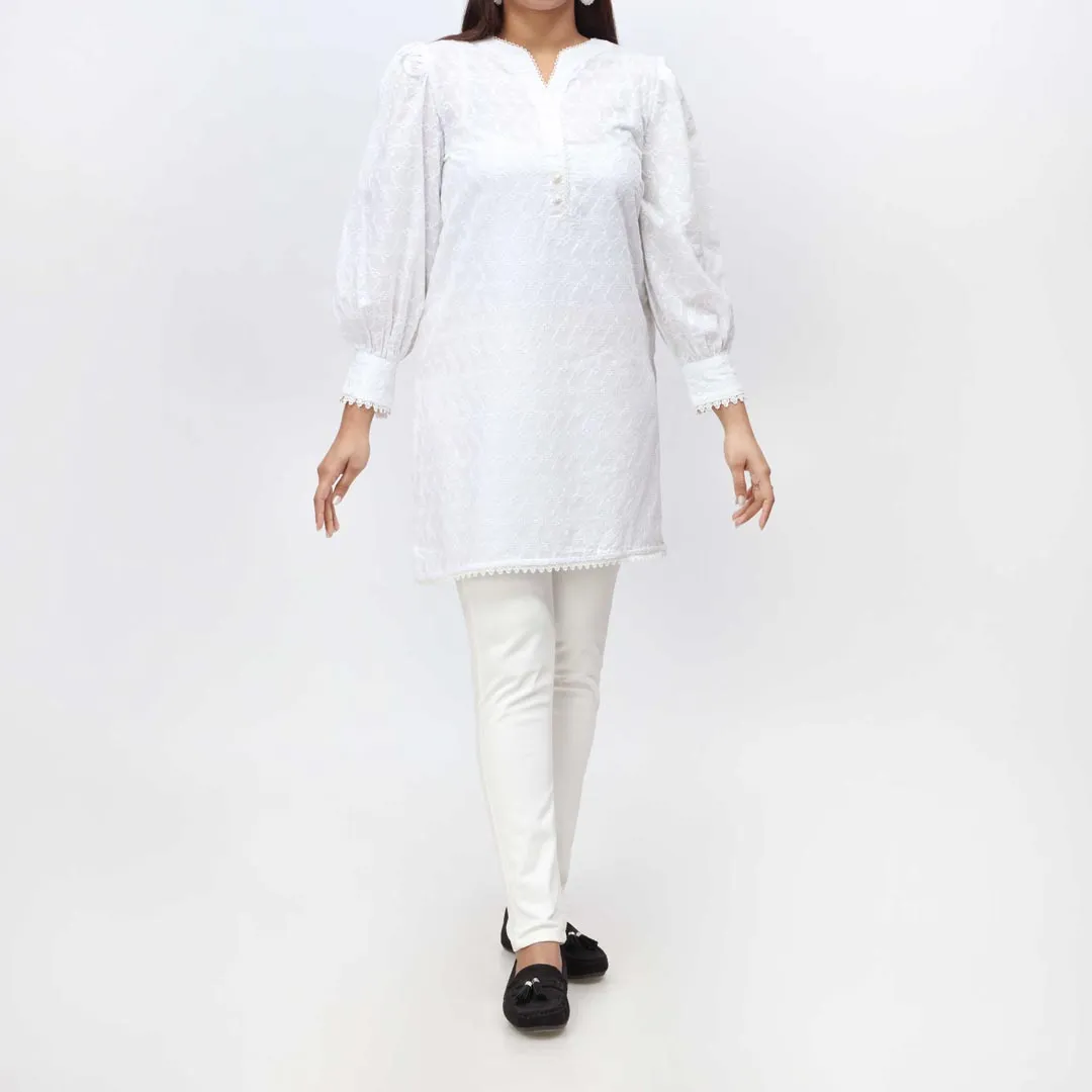 1PC- Embroidered Chikankari Shirt PS4077