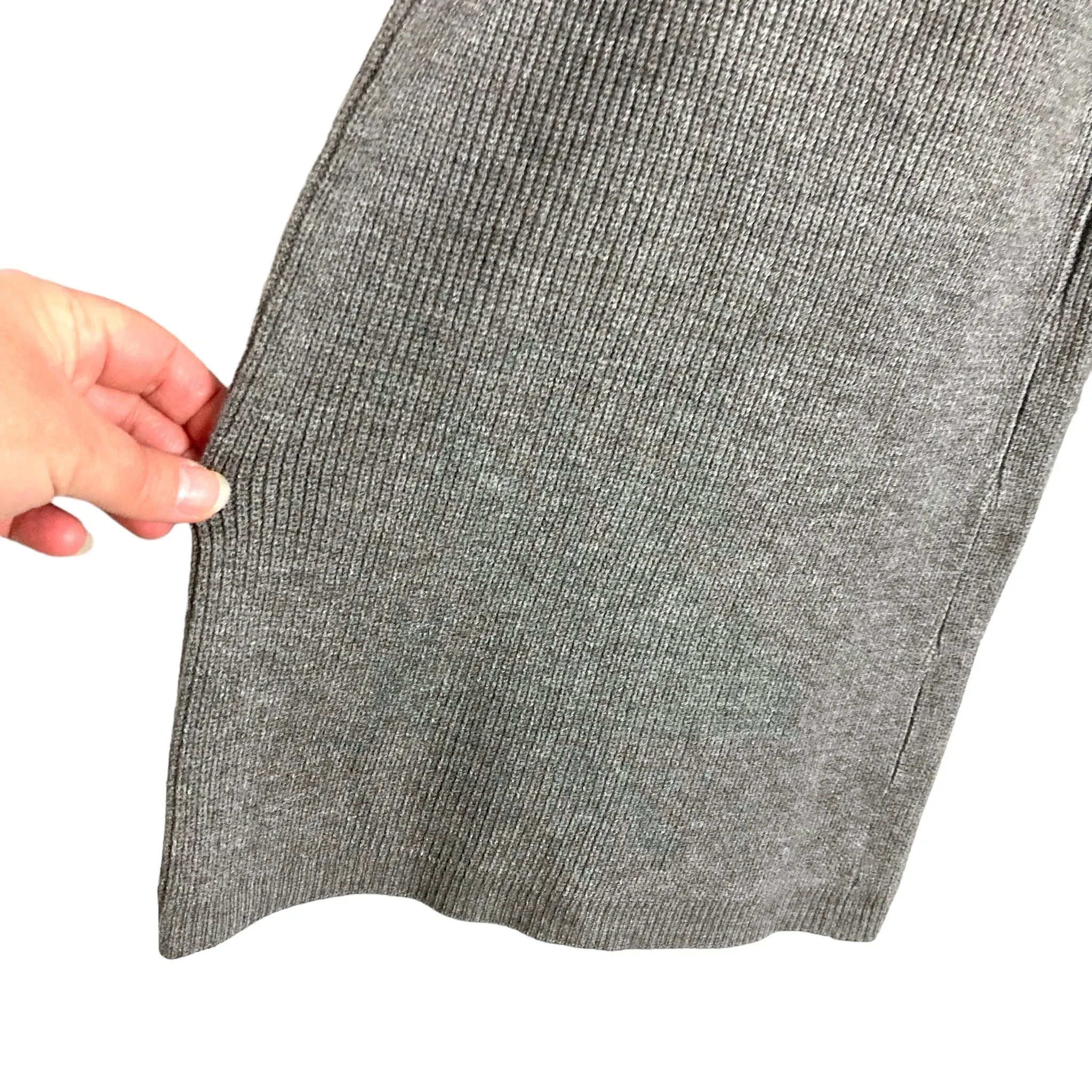 A New Day Gray Ribbed Knit Sweater Wide Leg Lounge Pants- Size S (sold out online, we have matching top)