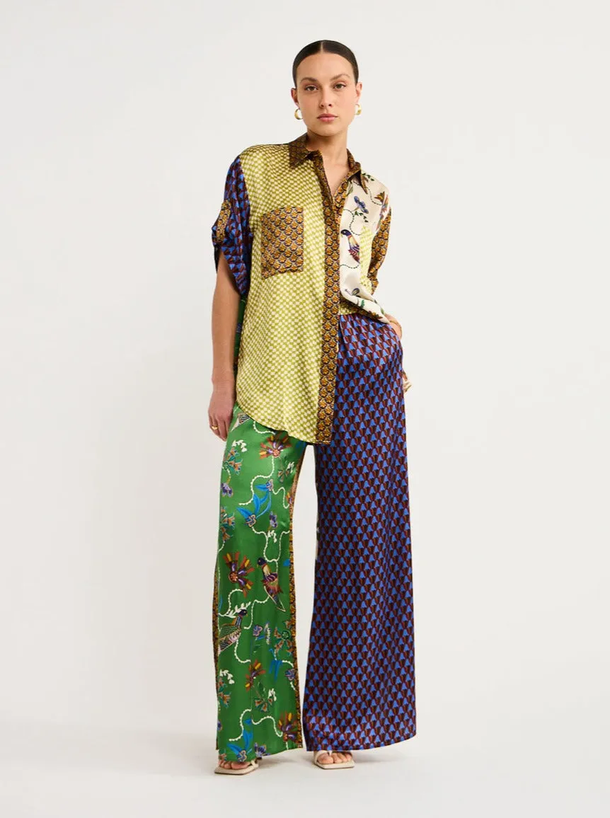 Alemais Birdie Spliced Pant in Multi