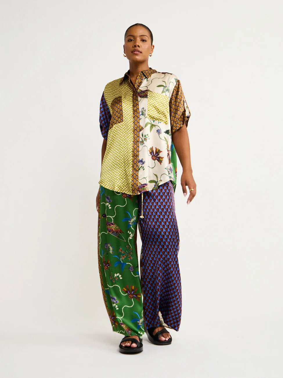 Alemais Birdie Spliced Pant in Multi