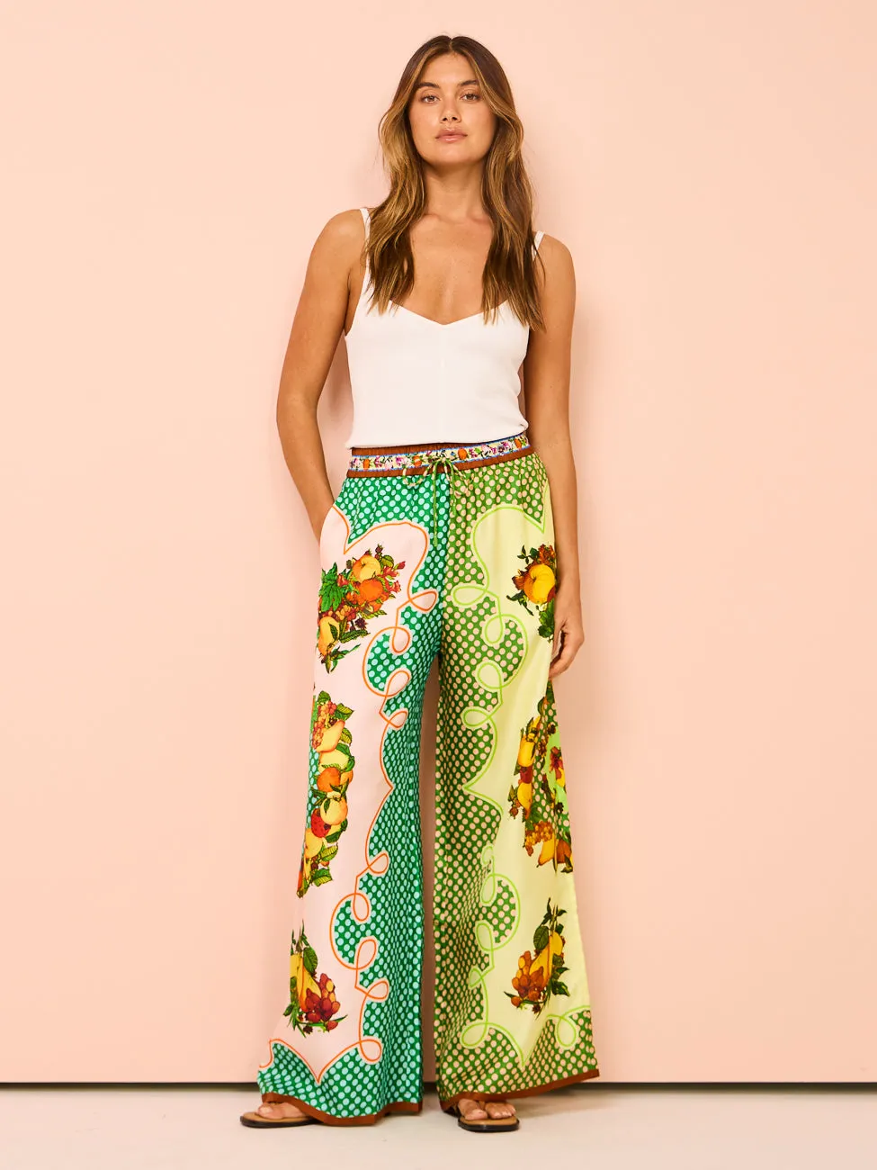 Alemais Lemonis Silk Pant in Mutli