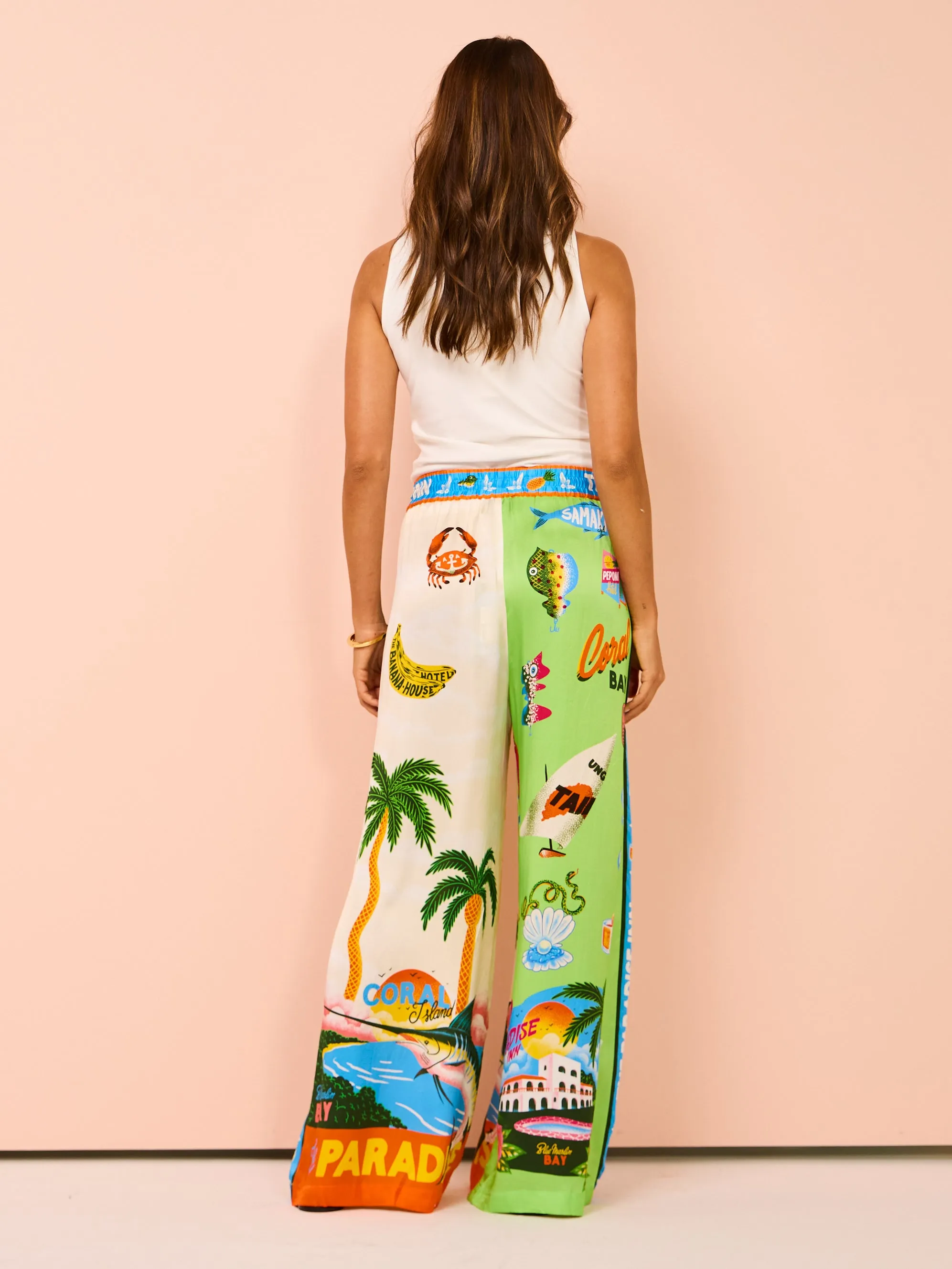 Alemais Paradiso Silk Pant in Multi