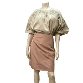 Alexander McQueen Vintage Designer Blush Pink Silk Skirt Made in Italy Size 29"