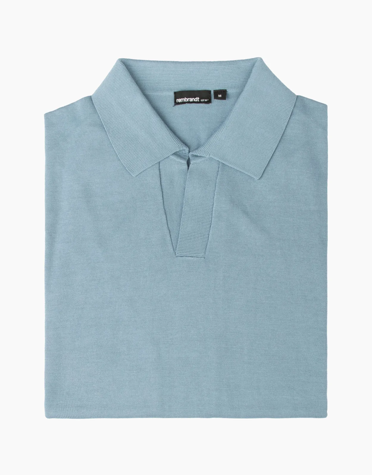 Amalfi Dusty Blue Knitted Polo