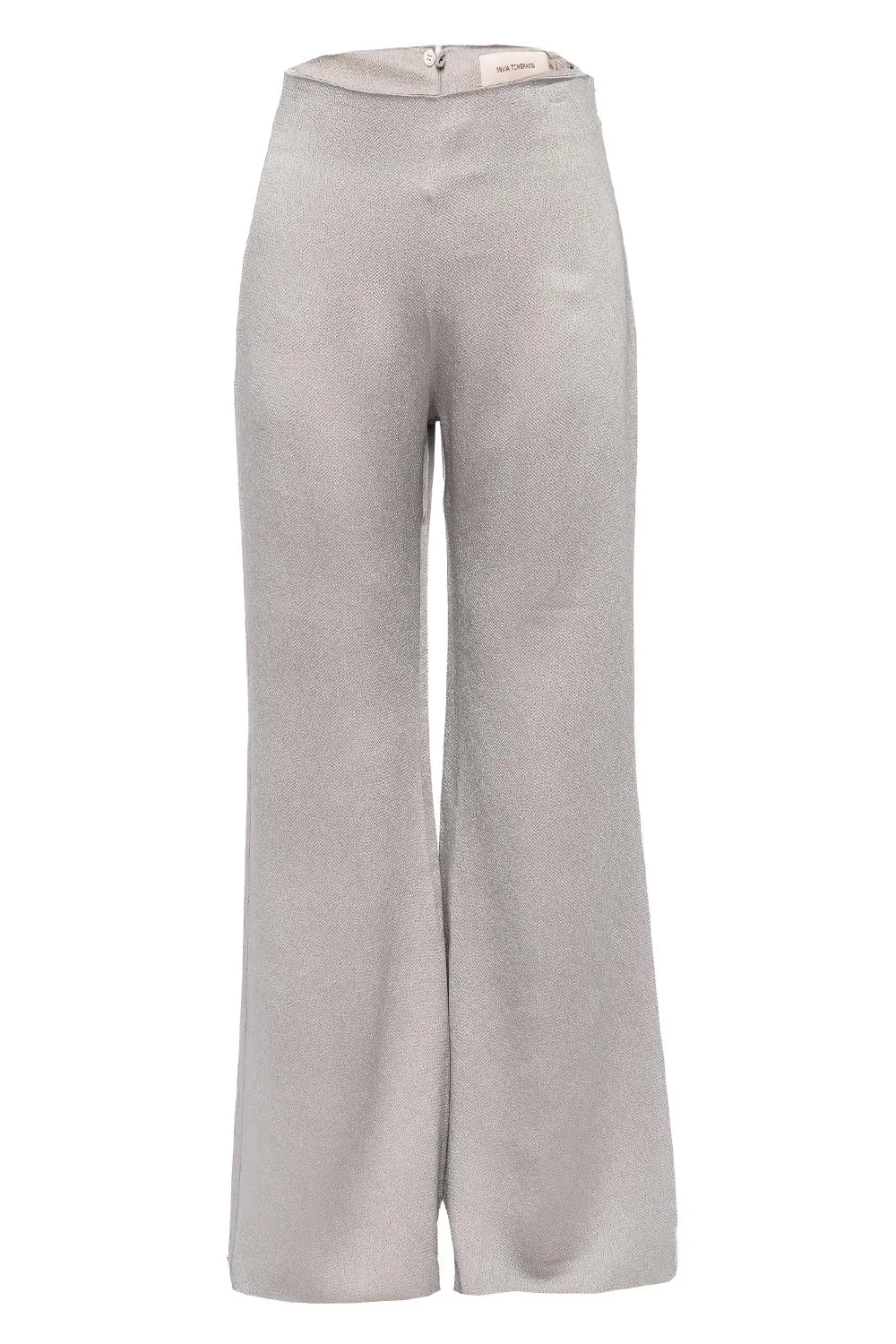 Andie Grey Silk Wide Leg Pants