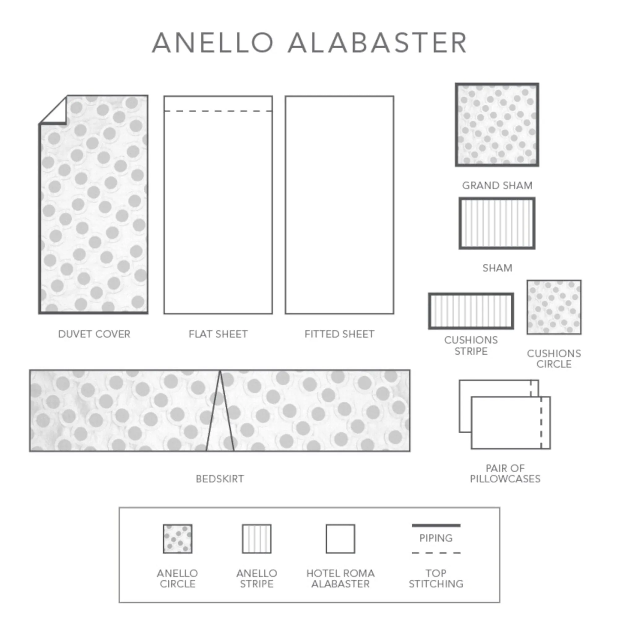 Anello Alabaster Duvet Covers