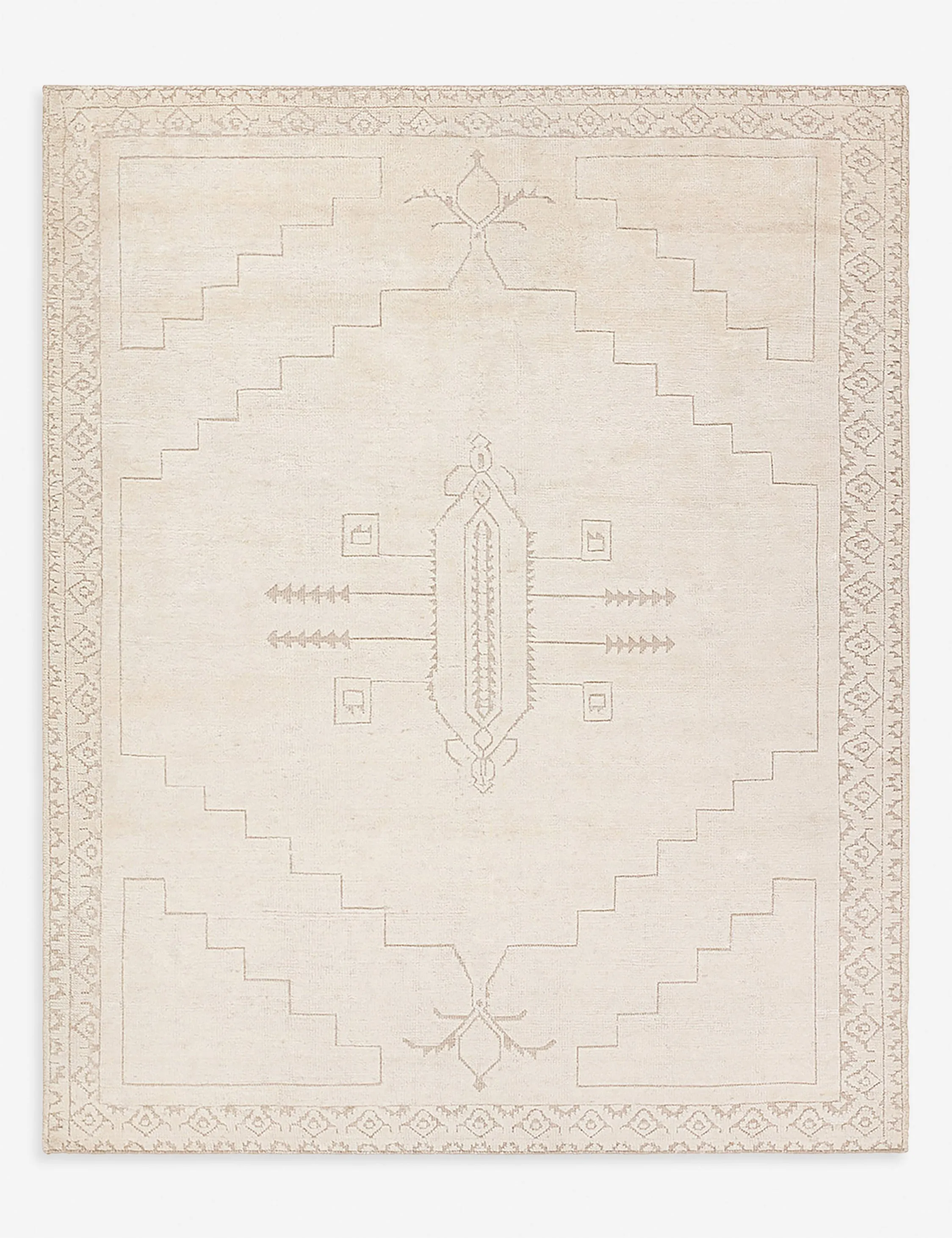 Ansa Hand-Knotted Wool-Blend Moroccan-Style Rug