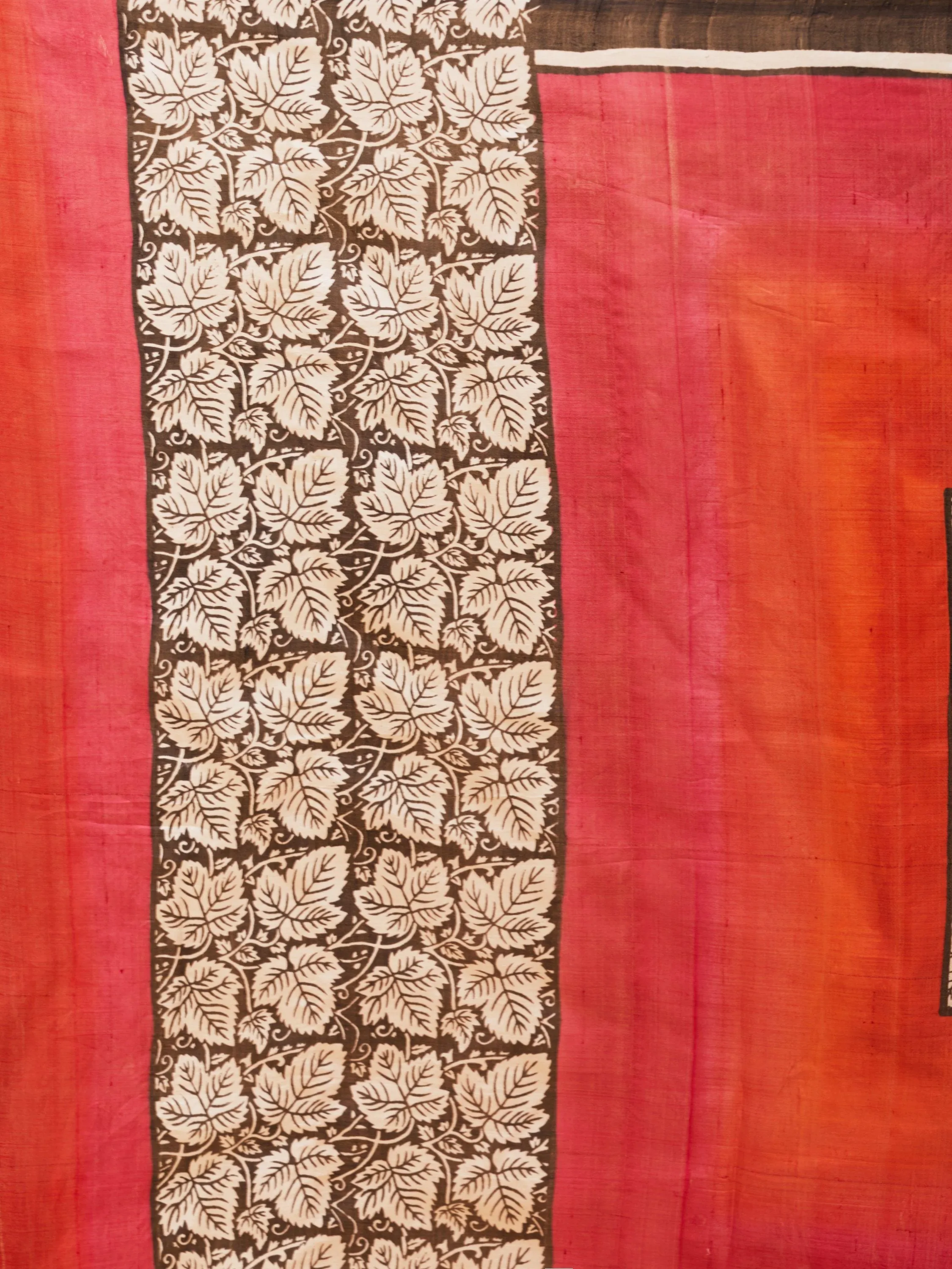 Autumn inspired pure silk saree