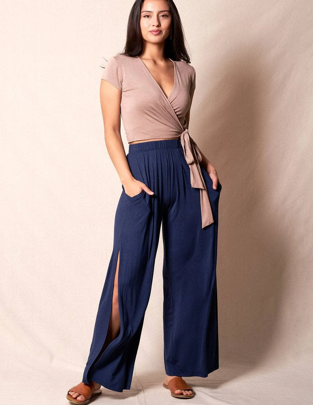 Bamboo Slit Pants