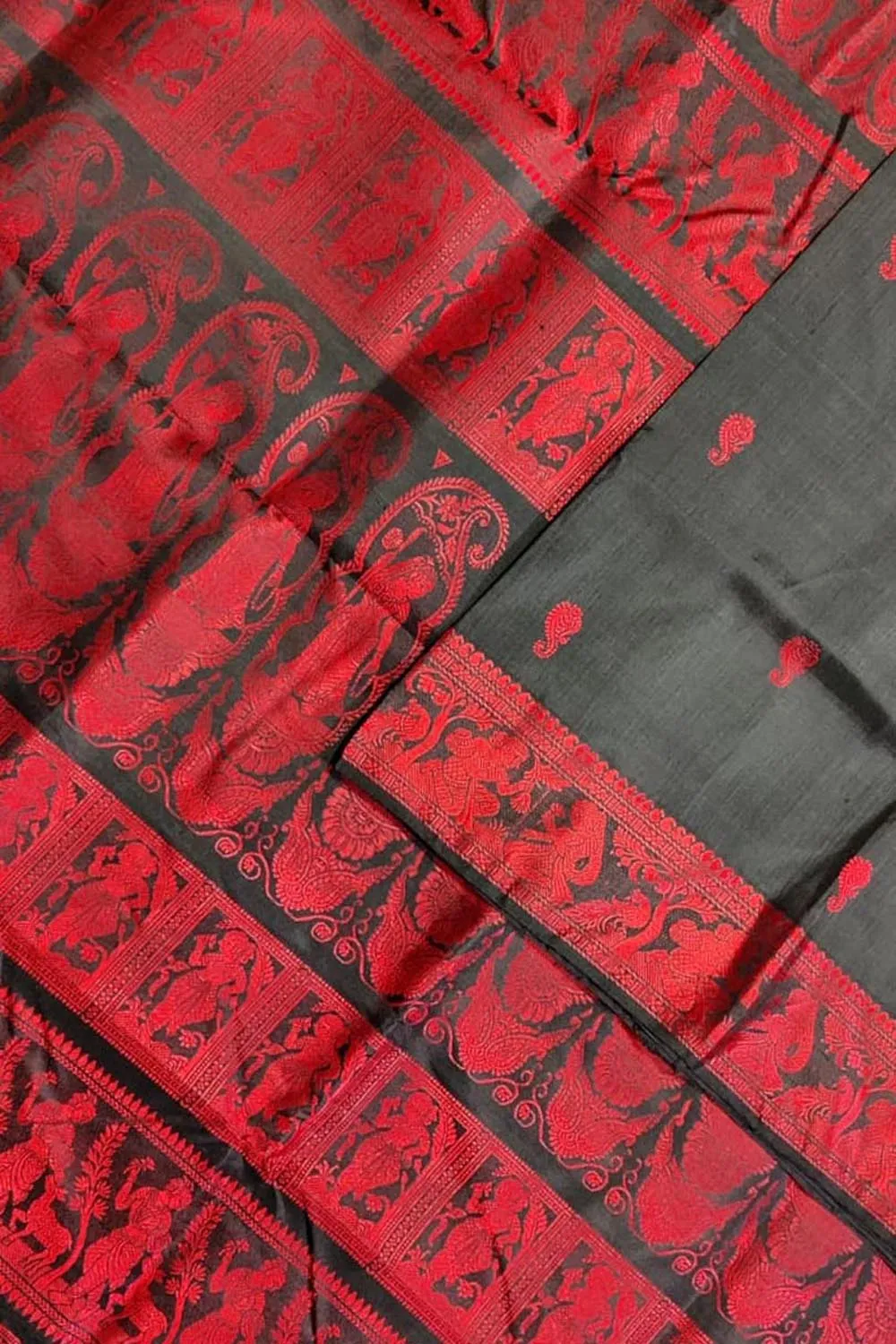 Black Baluchari Handloom Pure Silk Saree