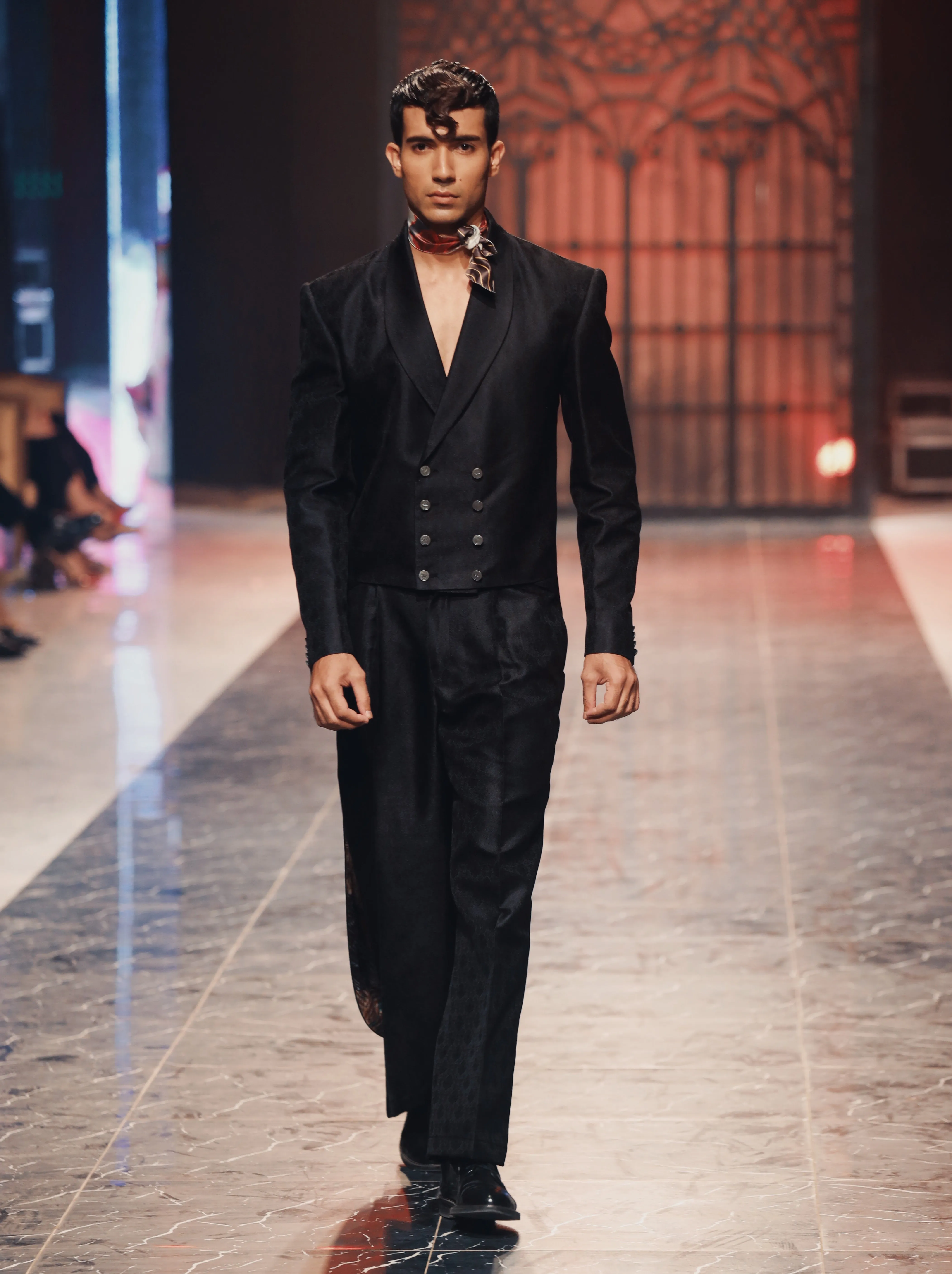 Black Double Breast Coat and Pants