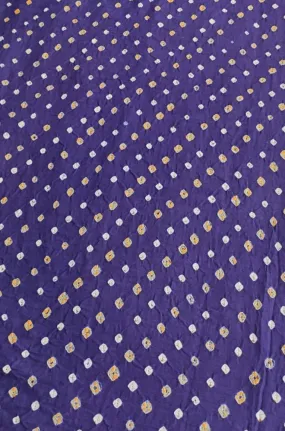 Blue Bandhani Cotton Silk Fabric (  1 Mtr )