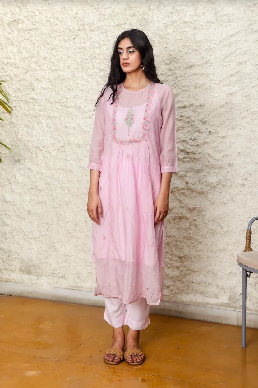 BLUSH PINK CYPRUS KURTA SET