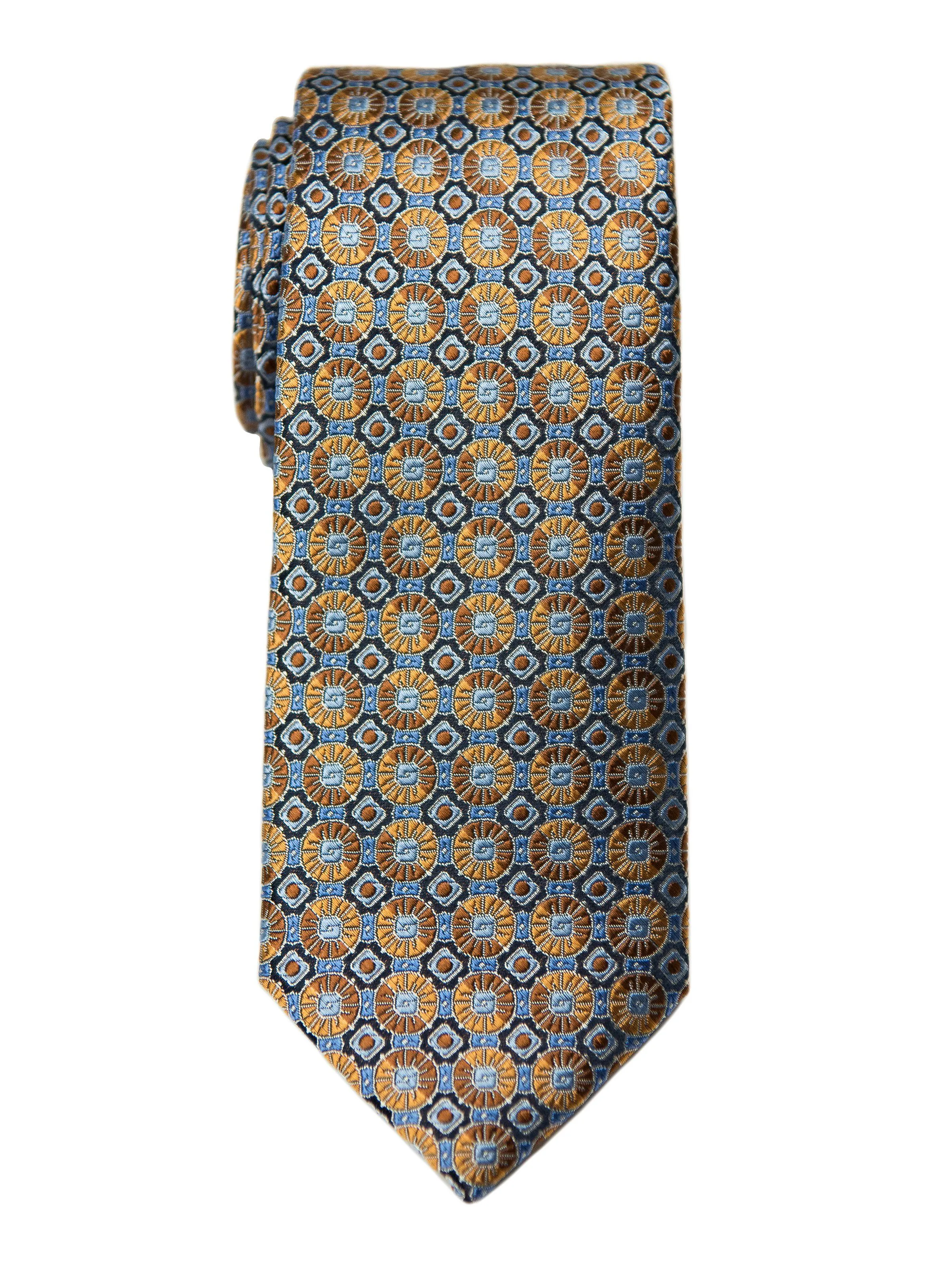 Boy's Tie 27746 Orange/Blue Neat