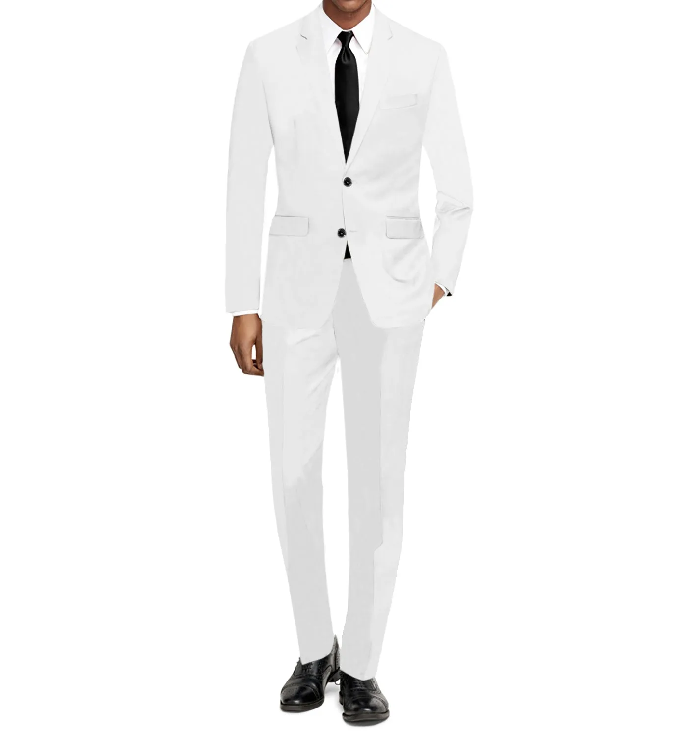 Braveman Men's Formal Two Piece 2-Piece Slim Fit Cut Suit Set