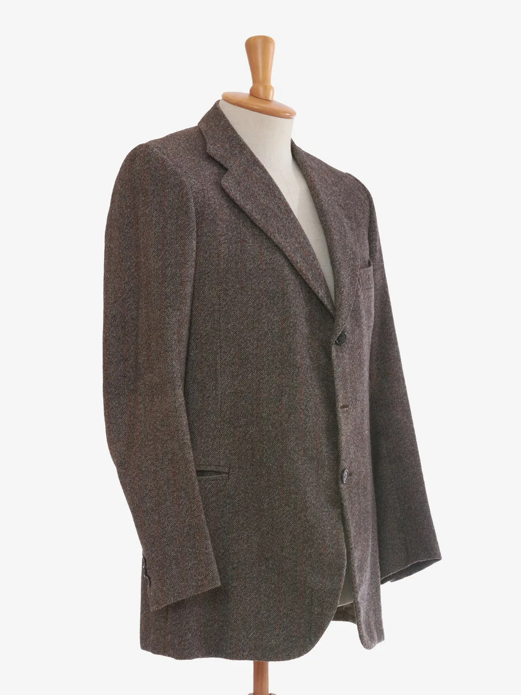 Brown herringbone suit