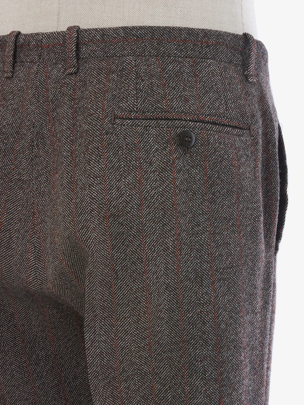 Brown herringbone suit