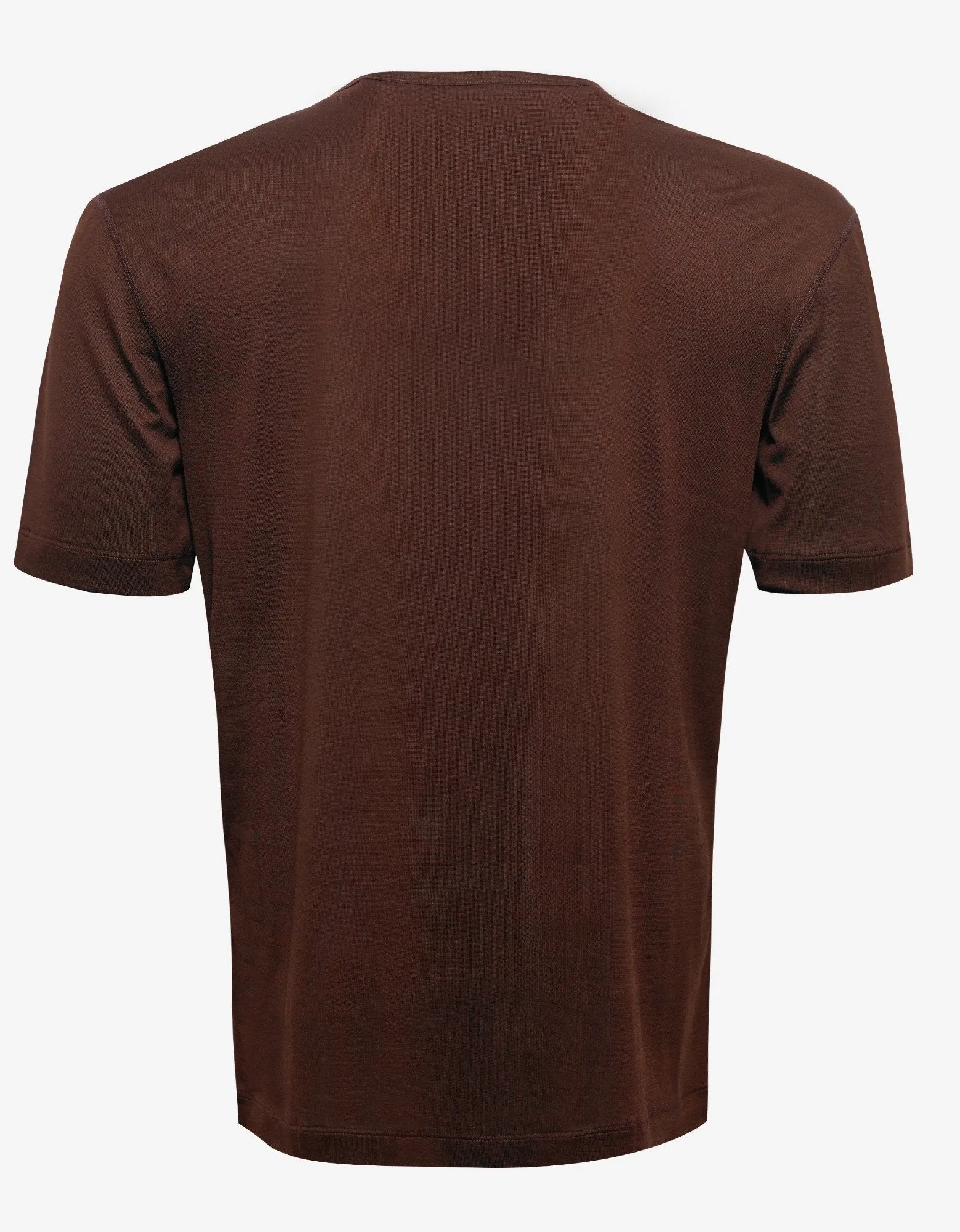 Brown Silk Blend T-Shirt -