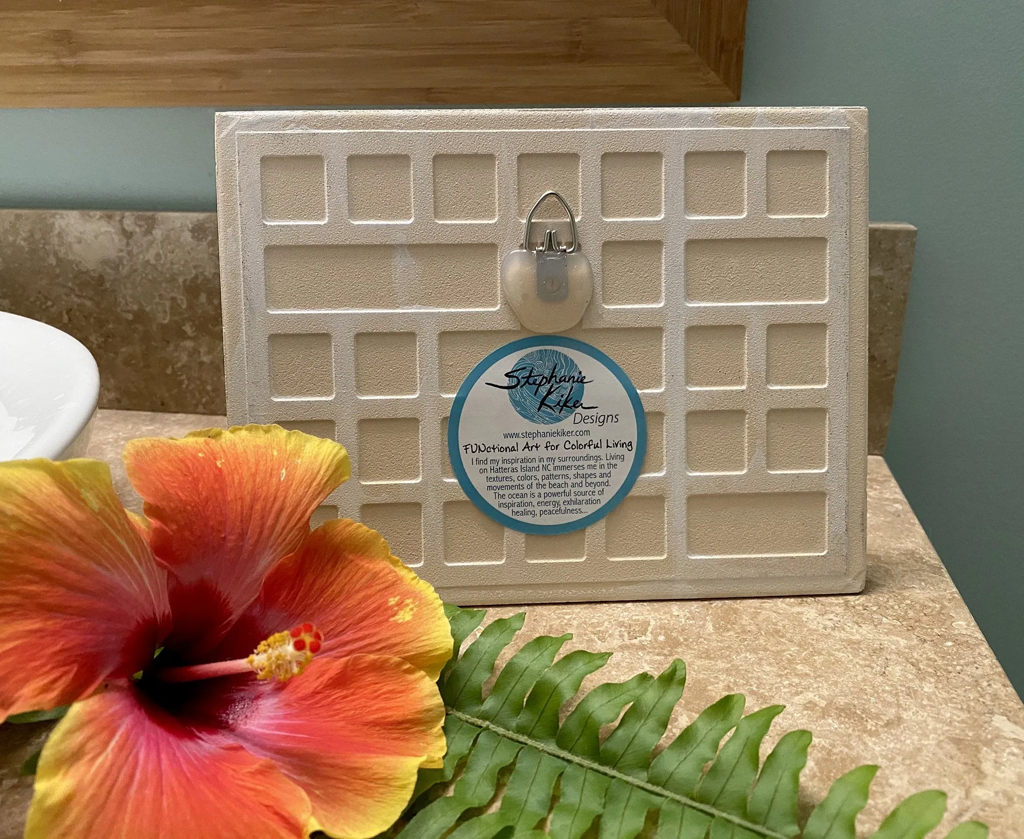 Butterflies on Daisies Ceramic Tile