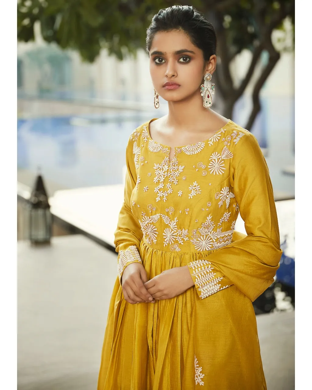 Chandan Yellow Anarkali Set