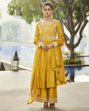 Chandan Yellow Anarkali Set