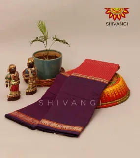 Chettinad Purple Handloom Cotton saree !!!