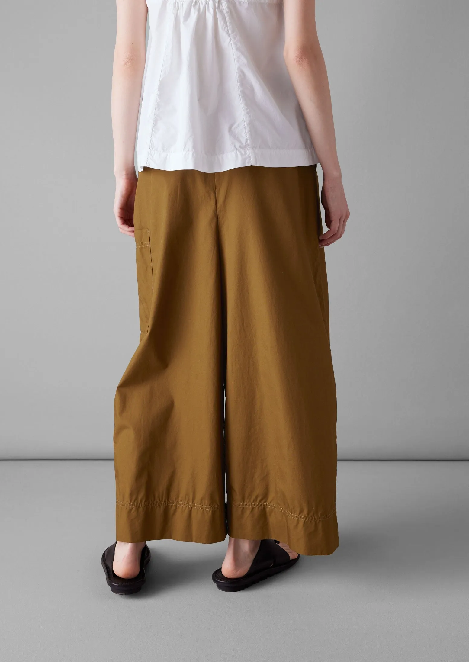 Cotton Fisherman Pants | Tawny Brown