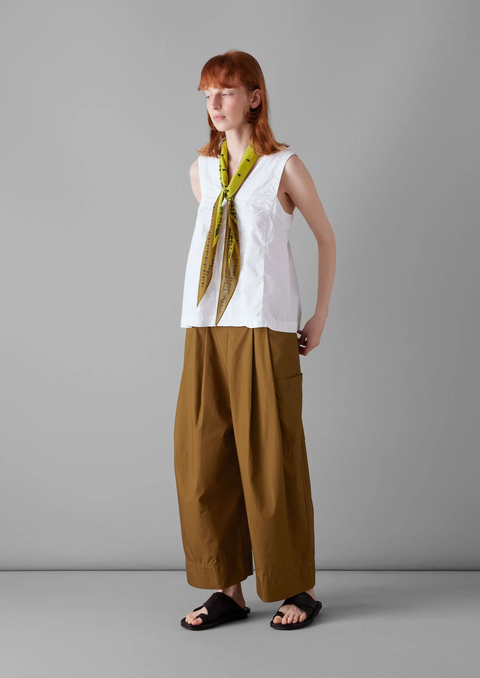 Cotton Fisherman Pants | Tawny Brown