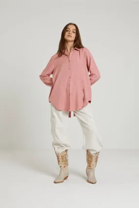 CUBA ASYMMETRIC SHIRT - BLUSH