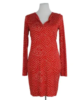 DVF Red & White Polka Dot Dress sz 4