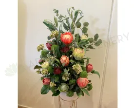 FA1085 - Mixed Australian Native Floral Arrangement 100cm Tall (for Church)