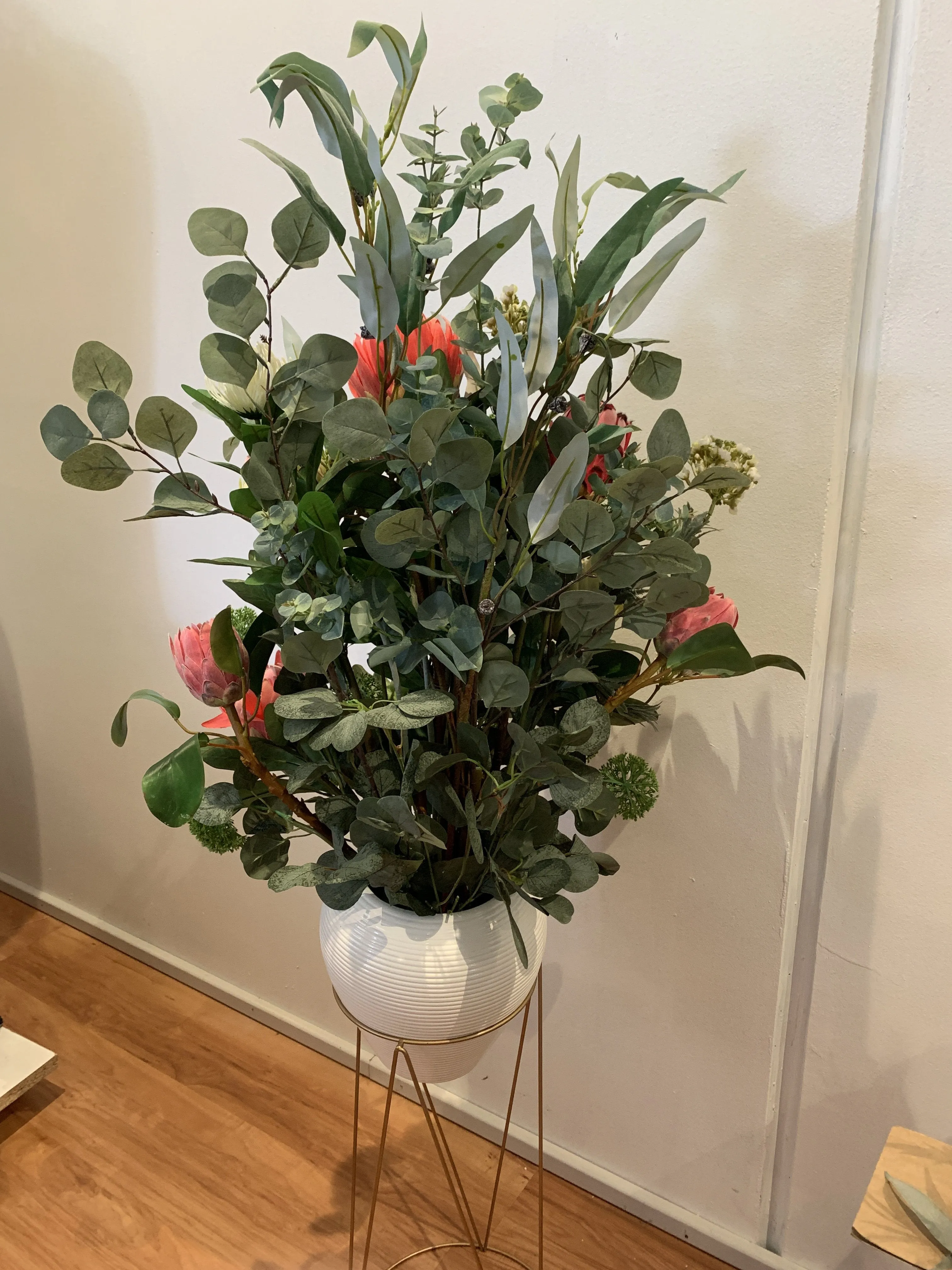 FA1085 - Mixed Australian Native Floral Arrangement 100cm Tall (for Church)