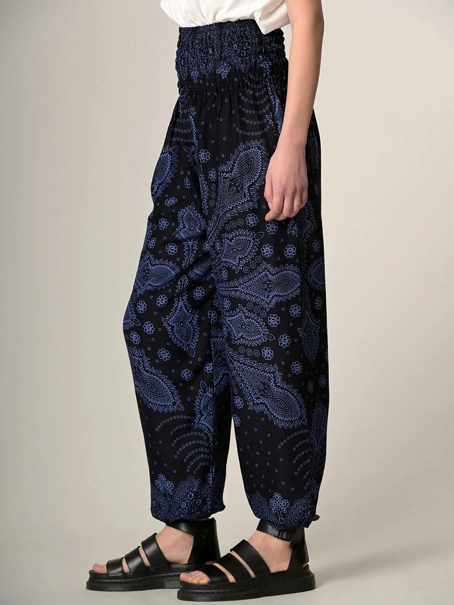 Feather Paisley Harem Pants - High Crotch