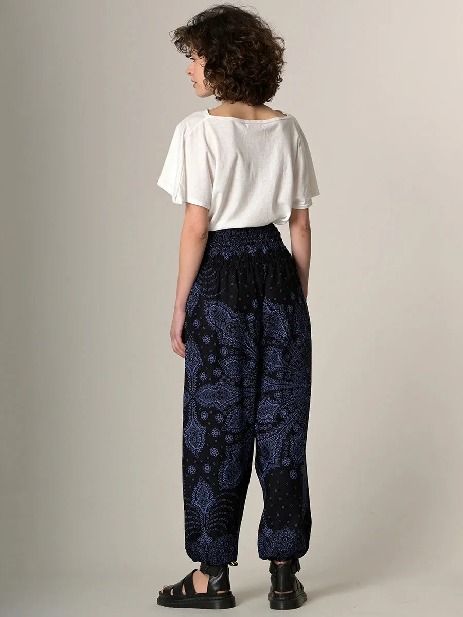 Feather Paisley Harem Pants - High Crotch