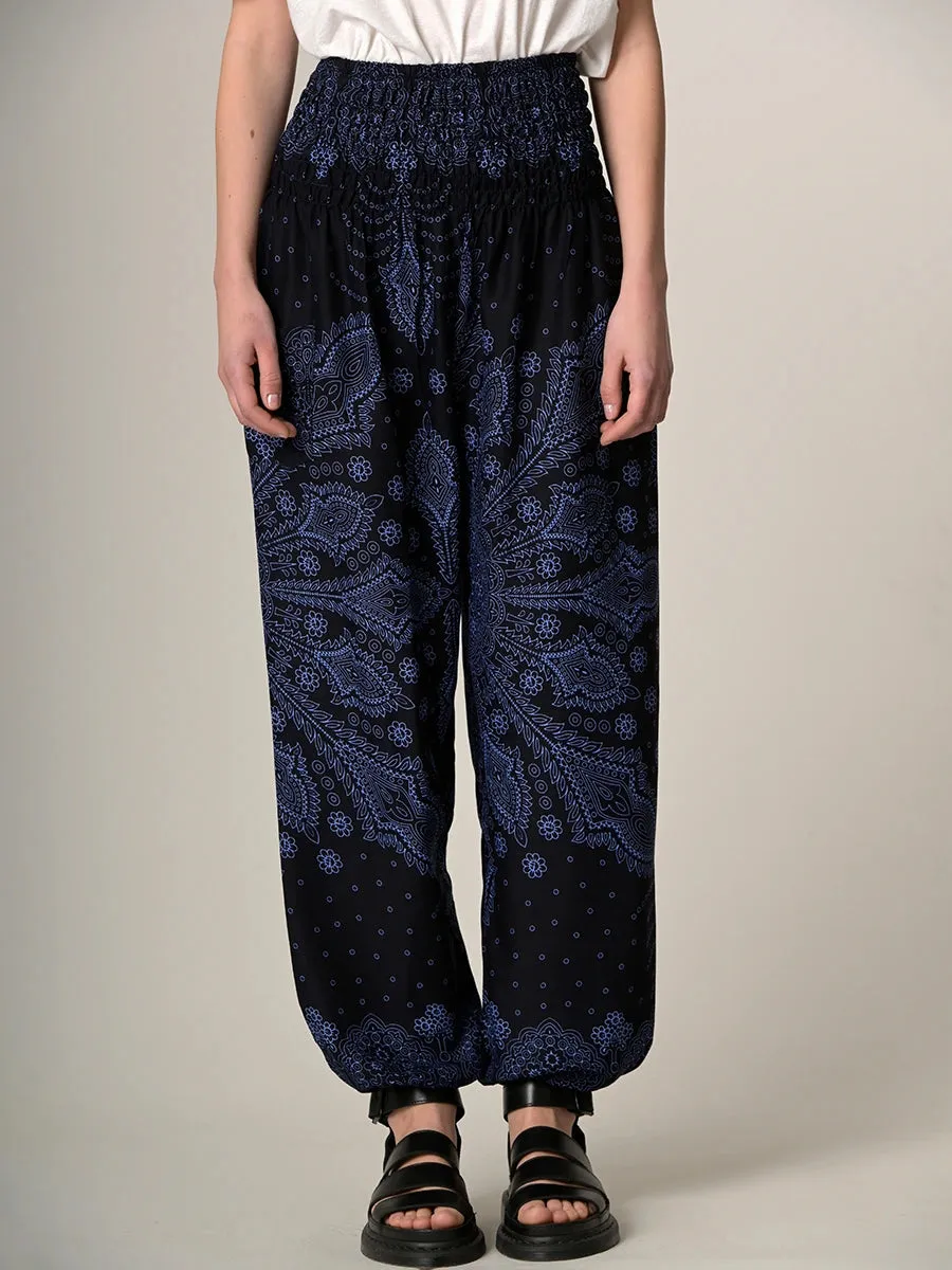 Feather Paisley Harem Pants - High Crotch