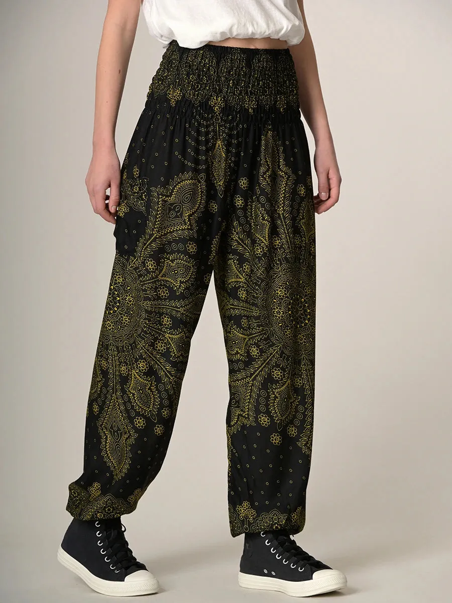 Feather Paisley Harem Pants - High Crotch