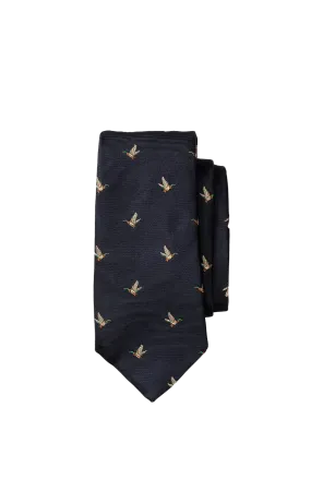 Flying Ducks Tie Navy