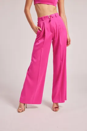 Generation Love Alexia Satin Pants in Hot Pink