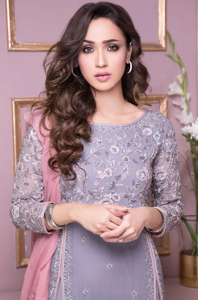 Handwork Embroidered Chiffon Long Style 3pc Suit | SHAHIZAIB Vol 2 | S201928