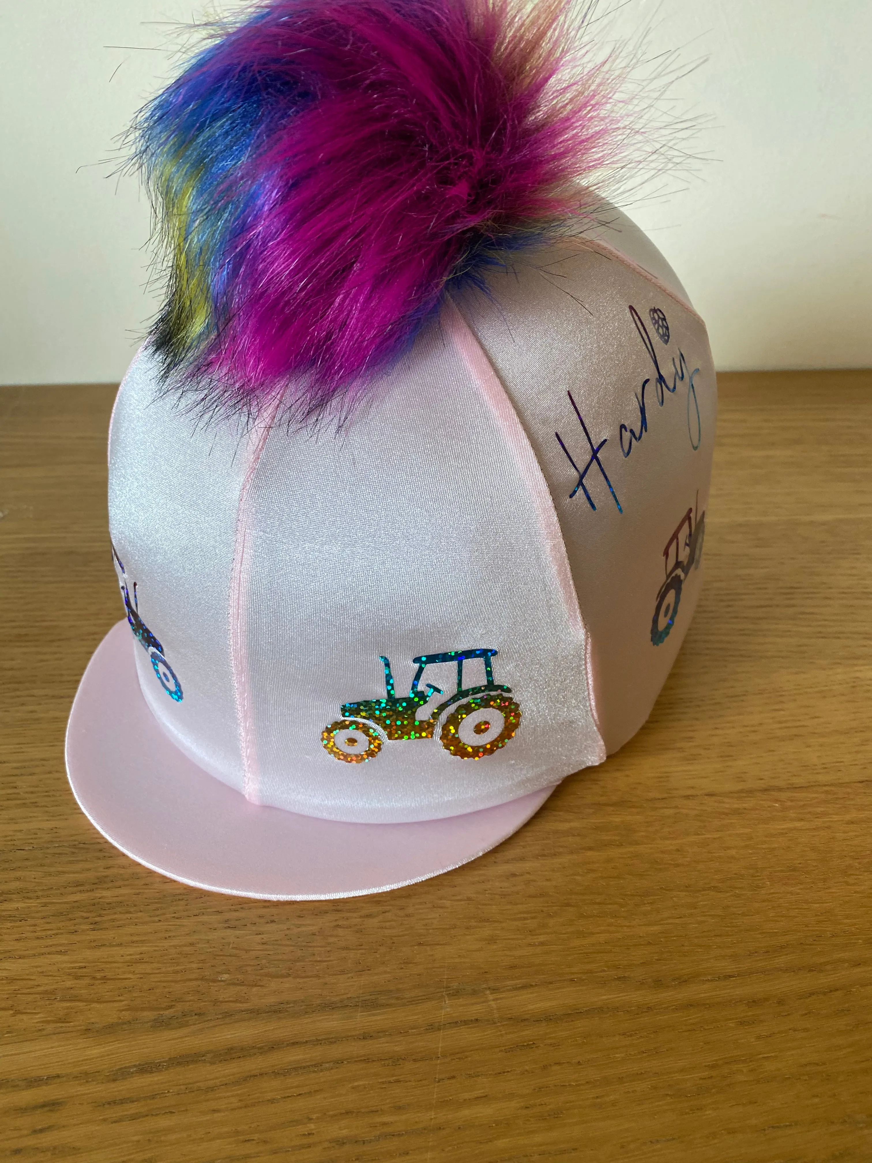 Hardy Equestrian Tractor Hat Silk With Removable Pom Pom